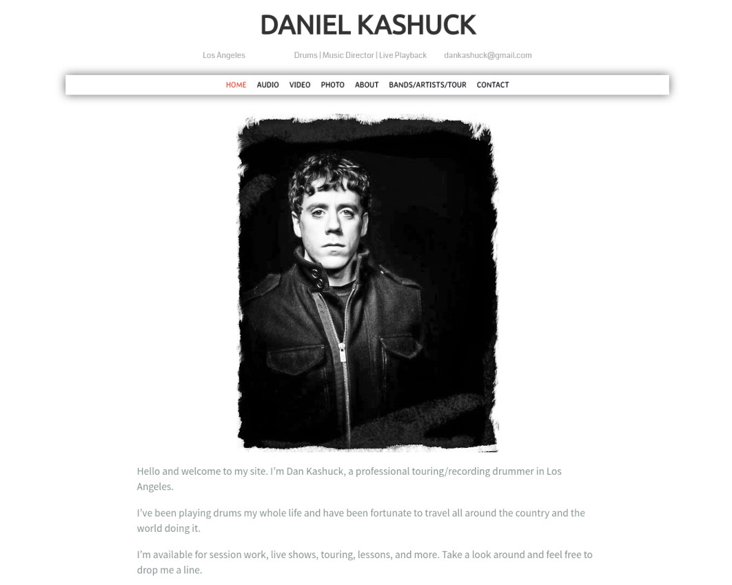 Daniel Kashuck - LA Drummer Portfolio